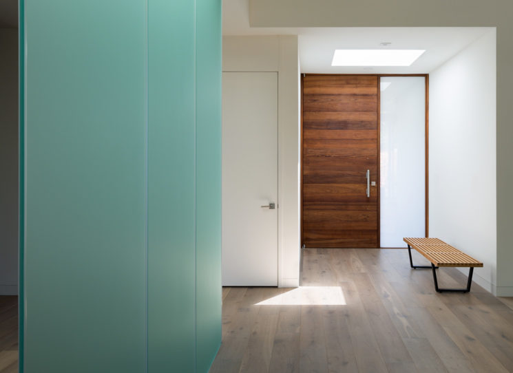 bright hallway in modern Los Altos home