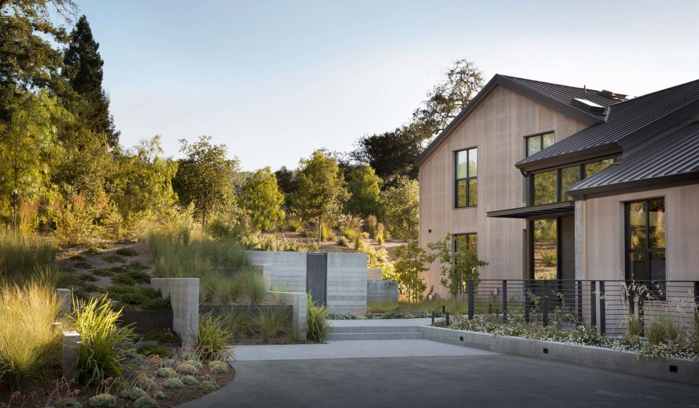 exterior of modern farmhouse